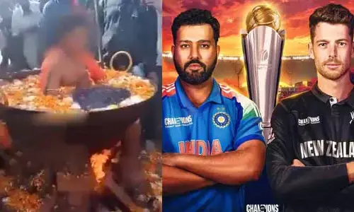 టీమిండియా విజయం కోసం ఓ బాలుడి సాహసం.. వేడి వేడి మూకుడులో కూర్చొని..