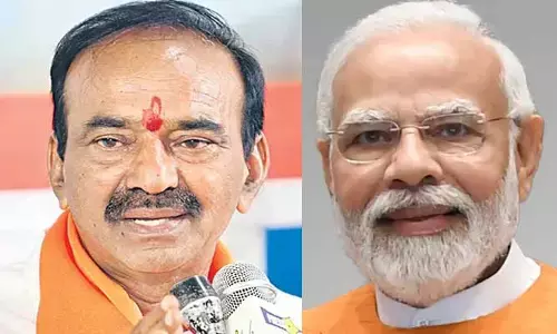 కుటుంబ సమేతంగా వెళ్లి ప్రధానిని కలిసిన MP ఈటల