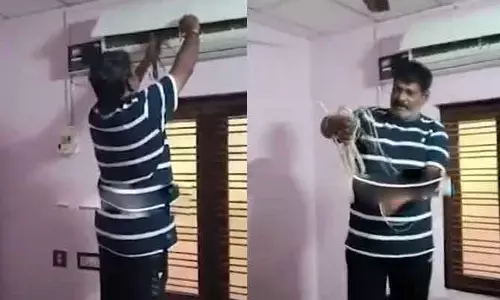 AP: వామ్మో.. ఏసీలో పాము పిల్లలు..!