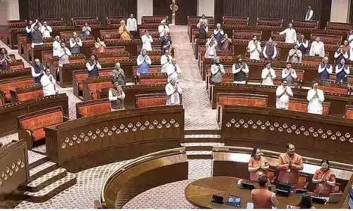Rajya sabha: రాజ్యసభ నుంచి ప్రతిపక్షాల వాకౌట్.. డూప్లికేట్ ఓటర్ ఐడీపై చర్చకు అనుమతివ్వకపోవడంతో ఆగ్రహం