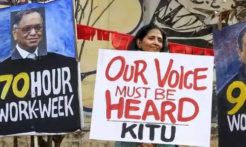 KITU: కార్మిక చట్టాలు ఐటీలో అమలు చేయాల్సిందే.. బెంగళూరులో ఐటీ ఉద్యోగుల నిరసన
