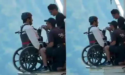 Viral video: సాహసం అంటే ఇది.. వీల్‌ఛైర్‌లో వచ్చి విల్ పవర్ చూపించాడు!