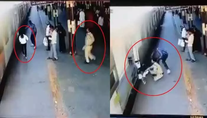 Viral Video: బాలిక ప్రాణాలు కాపాడిన పోలీస్ సమయస్పూర్తి.. నగదు బహుమతి ప్రకటించిన డీజీపీ Viral Video: బాలిక ప్రాణాలు కాపాడిన పోలీస్ సమయస్పూర్తి.. నగదు బహుమతి ప్రకటించిన డీజీపీ