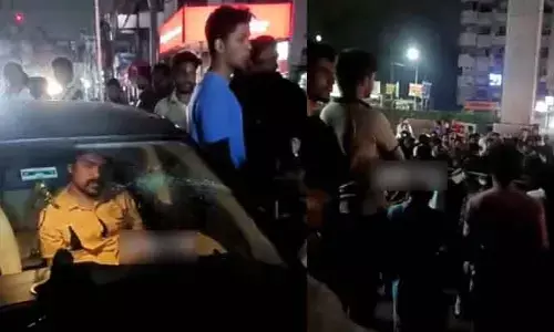 Accident: అమీర్‌పేట్‌లో అర్ధరాత్రి కారు బీభత్సం.. దంపతులకు తీవ్ర గాయాలు