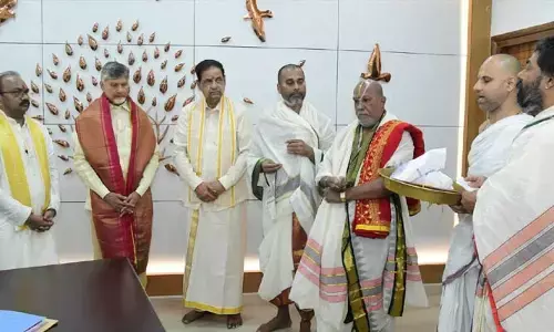 సీఎం చంద్రబాబును కలిసిన  టీటీడీ బృందం.. విషయమేంటంటే?