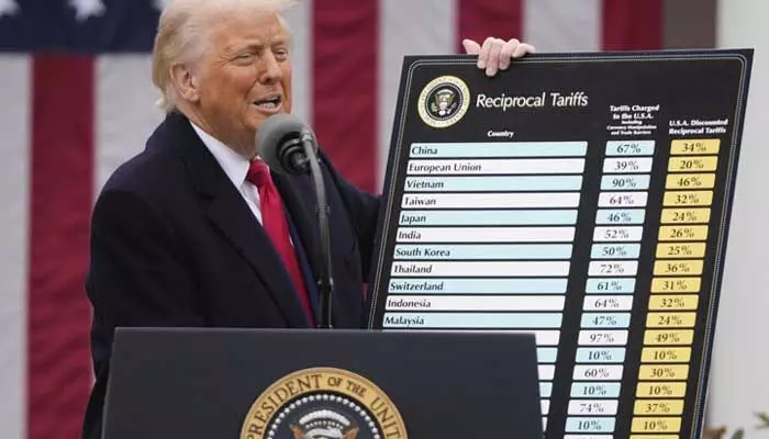 Trump Tariff Plan: భారత్నూ వదలని ట్రంప్.. భారీగా సుంకాల వడ్డింపు Trump Tariff Plan: భారత్నూ వదలని ట్రంప్.. భారీగా సుంకాల వడ్డింపు