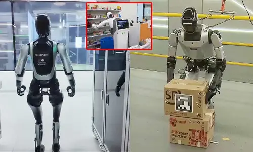 Humanoid Robot : వావ్.. వాట్ ఏ స్కిల్స్..! వర్క్ ఫోర్స్‌లోకి ఎంట్రీ ఇచ్చిన హ్యూమనాయిడ్ రోబోట్ (వీడియో)