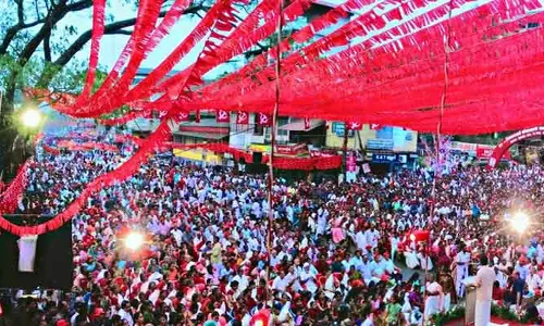 కమ్యూనిస్టు పార్టీ మహాసభలకు స్టార్ హీరో అండ్ స్టార్ డైరెక్టర్.. భారీ బందోబస్తు ఏర్పాటు చేసిన పోలీసులు