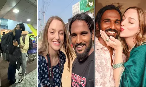 Love Story: ఆంధ్ర అబ్బాయి కోసం అమెరికా అమ్మాయి.. సోషల్ మీడియాని షేక్ చేస్తున్న లవ్ స్టోరీ!