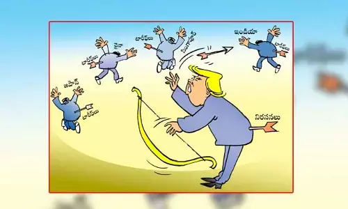 Disha cartoon: ప్రపంచ దేశాలను అతలాకుతలం చేస్తున్న ట్రంప్
