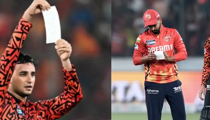 అభిషేక్ శర్మ పేపర్ లాగేసుకున్న  శ్రేయస్ అయ్యర్