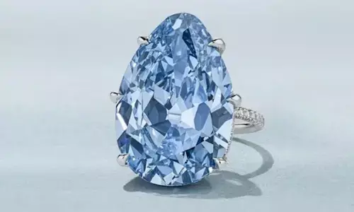 Blue diamond: వేలానికి గోల్కొండ బ్లూ డైమండ్.. ధర తెలిస్తే షాక్ అవ్వాల్సిందే