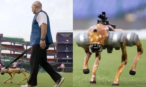 Dog robot in IPL: ఐపీఎల్‌లో డాగ్ రోబో సందడి.. ధోని ఏం చేశాడో చూడండి!