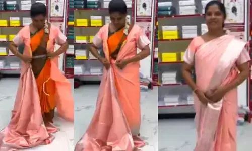 Viral Video: ఎంతకు తెగించారు రా.. చీర కట్టడం రాకుంటే నేర్చుకోవాలి కానీ ఇలాంటివి వేసుకుని మోసం చేస్తారా