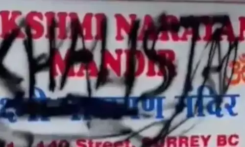 Khalistan: కెనడాలో మరోసారి రెచ్చిపోయిన ఖలిస్థానీలు.. సర్రేలోని హిందూ ఆలయం ధ్వంసం