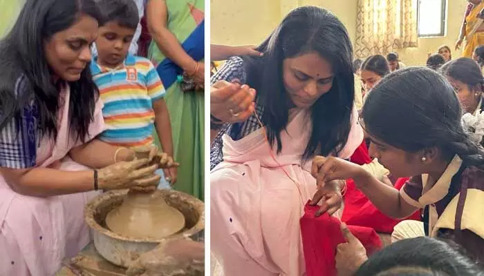 మట్టి కుండలు తయారు చేసిన ఐఏఎస్ మట్టి కుండలు తయారు చేసిన ఐఏఎస్