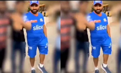 Viral Video: హల్లో తెలుగు ఫ్యాన్స్.. నేను హైదరాబాద్ వచ్చేసాను.. రోహిత్ శర్మ క్యూట్ వీడియో