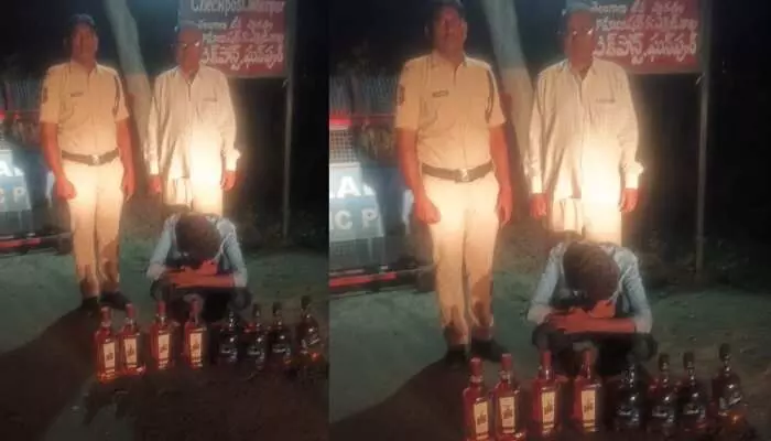 ఘన్ పూర్ చెక్పోస్టు వద్ద మద్యం పట్టివేత... ఘన్ పూర్ చెక్పోస్టు వద్ద మద్యం పట్టివేత...