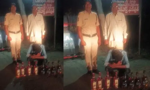 ఘన్ పూర్ చెక్‌పోస్టు వద్ద మద్యం పట్టివేత...