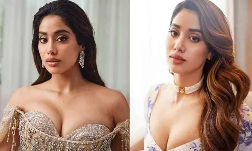 గ్లామర్ గలాటతో మళ్లీ రెచ్చిపోయిన జాన్వీ.. ఈ లుక్ మిస్ అవ్వకండి..!