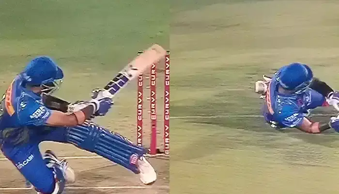 పల్టీలు కొట్టి సిక్స్ కొట్టిన సూర్య... బ్యాట్ ఎగిరిపోయింది పల్టీలు కొట్టి సిక్స్ కొట్టిన సూర్య... బ్యాట్ ఎగిరిపోయింది