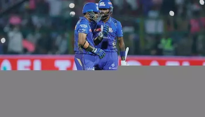 RR vs MI : ముంబై పరుగుల వరద.. RR టార్గెట్ ఎంతంటే? RR vs MI : ముంబై పరుగుల వరద.. RR టార్గెట్ ఎంతంటే?