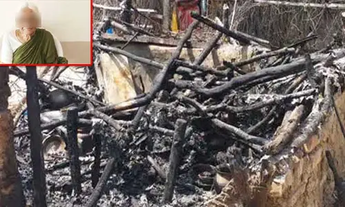 తెల్లవారుజామున ఘోరం.. వృద్ధురాలు సజీవ దహనం