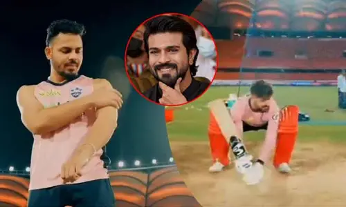 పెద్ది గ్లింప్స్‌ రిక్రియేట్ చేసిన ఢిల్లీ క్యాపిటల్స్‌.. రామచరణ్‌ రియాక్షన్‌ ఇదే..