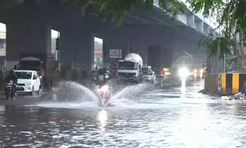 Big Alert:హైదరాబాద్‌లో భారీ వర్షం.. పలు ప్రాంతాల్లో ట్రాఫిక్ జామ్