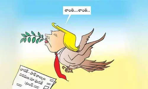 భారత్, పాక్ కాల్పుల విరమణ మా ఘనతే : ట్రంప్