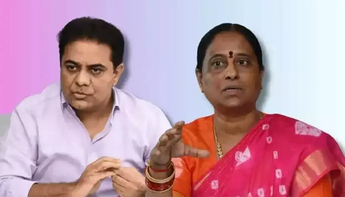 KTR: ఆ మంత్రుల పేర్లు చెప్పండి! మంత్రి కొండా సురేఖకు కేటీఆర్ రిక్వెస్ట్ ట్వీట్ KTR: ఆ మంత్రుల పేర్లు చెప్పండి! మంత్రి కొండా సురేఖకు కేటీఆర్ రిక్వెస్ట్ ట్వీట్