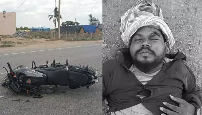 రోడ్డు ప్రమాదంలో ఒక్కరికి గాయాలు రోడ్డు ప్రమాదంలో ఒక్కరికి గాయాలు