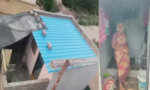 గ్రామస్తుల సహకారంతో.. ఇల్లు నిర్మించి ఇచ్చిన యువకులు