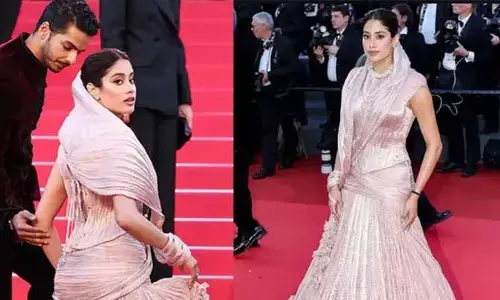 కేన్స్‌లో తొలిసారి మెరిసిన జాన్వీ కపూర్.. వీడియో వైరల్