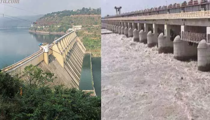 భారీ వర్షాలు.. శ్రీశైలం జలాశయానికి వరద భారీ వర్షాలు.. శ్రీశైలం జలాశయానికి వరద