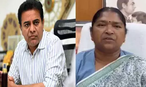 సిస్టర్ స్ట్రోక్‌తో కేటీఆర్ చిన్నమెదడు చితికిపోయింది : మంత్రి సీతక్క