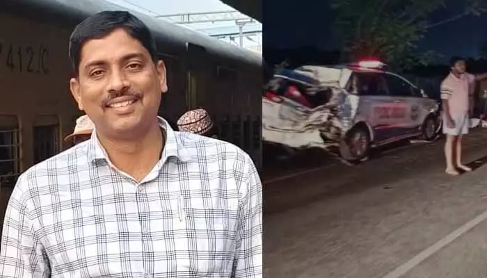 పెట్రోలింగ్ వెహికల్ను ఢీకొన్న లారీ.. కానిస్టేబుల్ స్పాట్ డెడ్ పెట్రోలింగ్ వెహికల్ను ఢీకొన్న లారీ.. కానిస్టేబుల్ స్పాట్ డెడ్