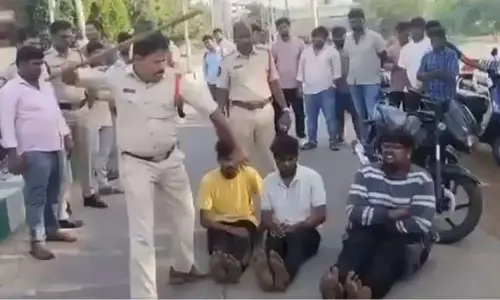 కానిస్టేబుల్ పై దాడి.. రౌడీ షీటర్ అనుచరుల తాటతీసిన పోలీసులు