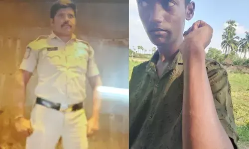 పొలంలో నీళ్ళు తాగినందుకు గొర్రెల కాపరిని చితకబాదిన కానిస్టేబుల్