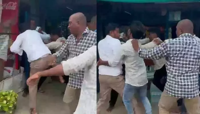 కొట్టుకున్న కాంగ్రెస్ కార్యకర్తలు.. సోషల్ మీడియాలో వైరల్ కొట్టుకున్న కాంగ్రెస్ కార్యకర్తలు.. సోషల్ మీడియాలో వైరల్