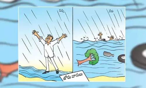 Disha Cartoon: మండు వేసవిలో దంచికొడుతున్న వర్షాలు
