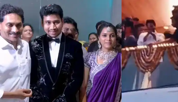 జోగి రాజీవ్ రిసెప్షన్ వేడుకలో జగన్.. వీడియో వైరల్