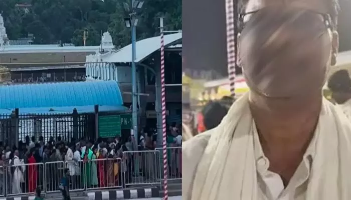 తిరుమలలో భక్తుల ఆందోళన.. అది తన తప్పేనన్న భక్తుడు! తిరుమలలో భక్తుల ఆందోళన.. అది తన తప్పేనన్న భక్తుడు!