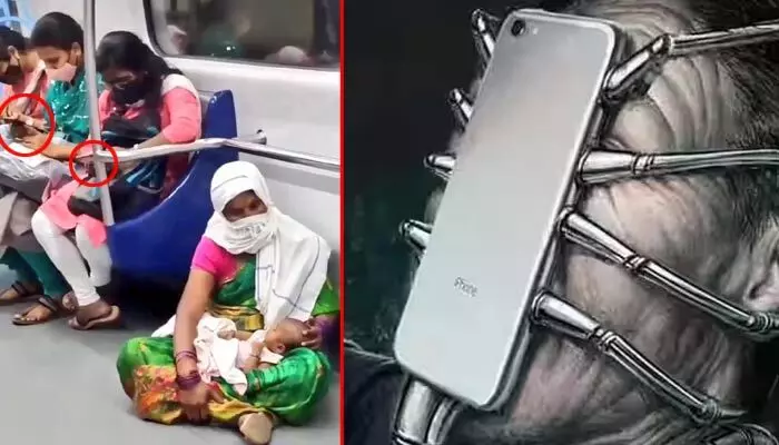 సెల్ఫోన్ మాయాలో మానవత్వం మరిచారా? చంటి పాపతో కూర్చున్న మహిళ ఫోటో వైరల్ సెల్ఫోన్ మాయాలో మానవత్వం మరిచారా? చంటి పాపతో కూర్చున్న మహిళ ఫోటో వైరల్