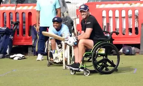 AB de Villiers: మిస్టర్ 360 గొప్ప మనసు.. వీల్‌చైర్ క్రికెట్ ఆడిన ఏబీ డివిలియర్స్ వీడియో వైరల్