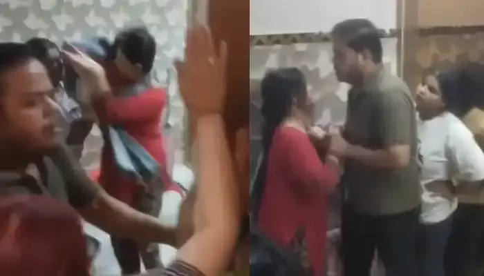 ప్రియురాలితో భర్త రొమాన్స్...బెడ్ రూంలోకి భార్య ఎంట్రీ..ఇదిగో వీడియో!