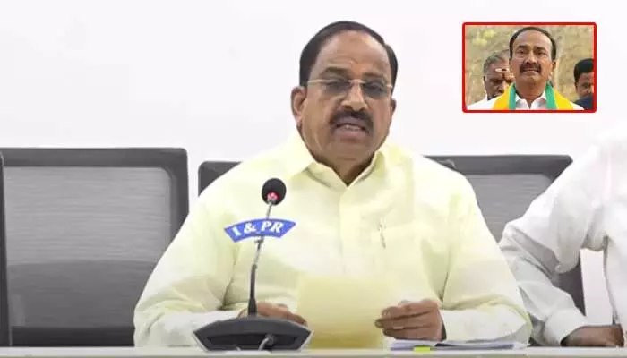 Thummala: నన్ను వివాదంలోకి లాగొద్దు.. ఈటల రాజేందర్కు మంత్రి తుమ్మల కౌంటర్ Thummala: నన్ను వివాదంలోకి లాగొద్దు.. ఈటల రాజేందర్కు మంత్రి తుమ్మల కౌంటర్