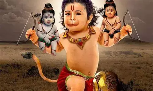 బాల హనుమాన్ విగ్రహానికి కిస్ ఇచ్చి.. హైఫై ఇచ్చి.. కాళ్లు మొక్కిన చిన్నారి.. క్యూట్ వీడియో.. మీరూ చూసేయండి