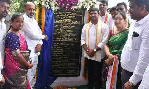 ఇంటింటికీ నీళ్లు, డ్రైనేజీ సదుపాయాలు కల్పించడమే లక్ష్యం : బండి సంజయ్