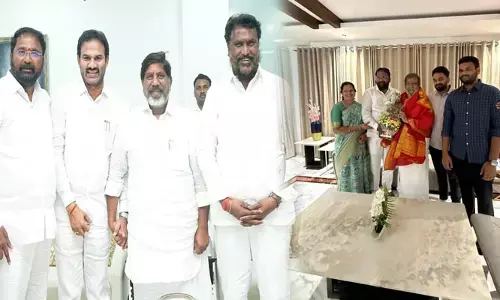 సామాజిక న్యాయానికి కేరాఫ్ కాంగ్రెస్.. డిప్యూటీ సీఎంతో కొత్త మంత్రుల భేటీ.. ఆరోగ్య మంత్రితో అడ్లూరి